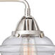 Nouveau 2 Small Oxford LED 25.5 inch Polished Chrome Bath Vanity Light Wall Light in Seedy Glass
