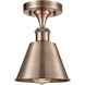 Ballston Smithfield 1 Light 7 inch Antique Copper Semi-Flush Mount Ceiling Light, Ballston