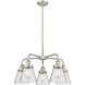 Cone 5 Light 24.25 inch Satin Nickel Chandelier Ceiling Light