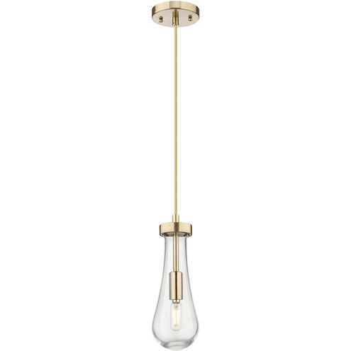 Owego 1 Light 4.75 inch Champagne Bronze Pendant Ceiling Light in Clear Glass