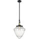Franklin Restoration Bullet 1 Light 12 inch Black Antique Brass Mini Pendant Ceiling Light in Incandescent, Seedy