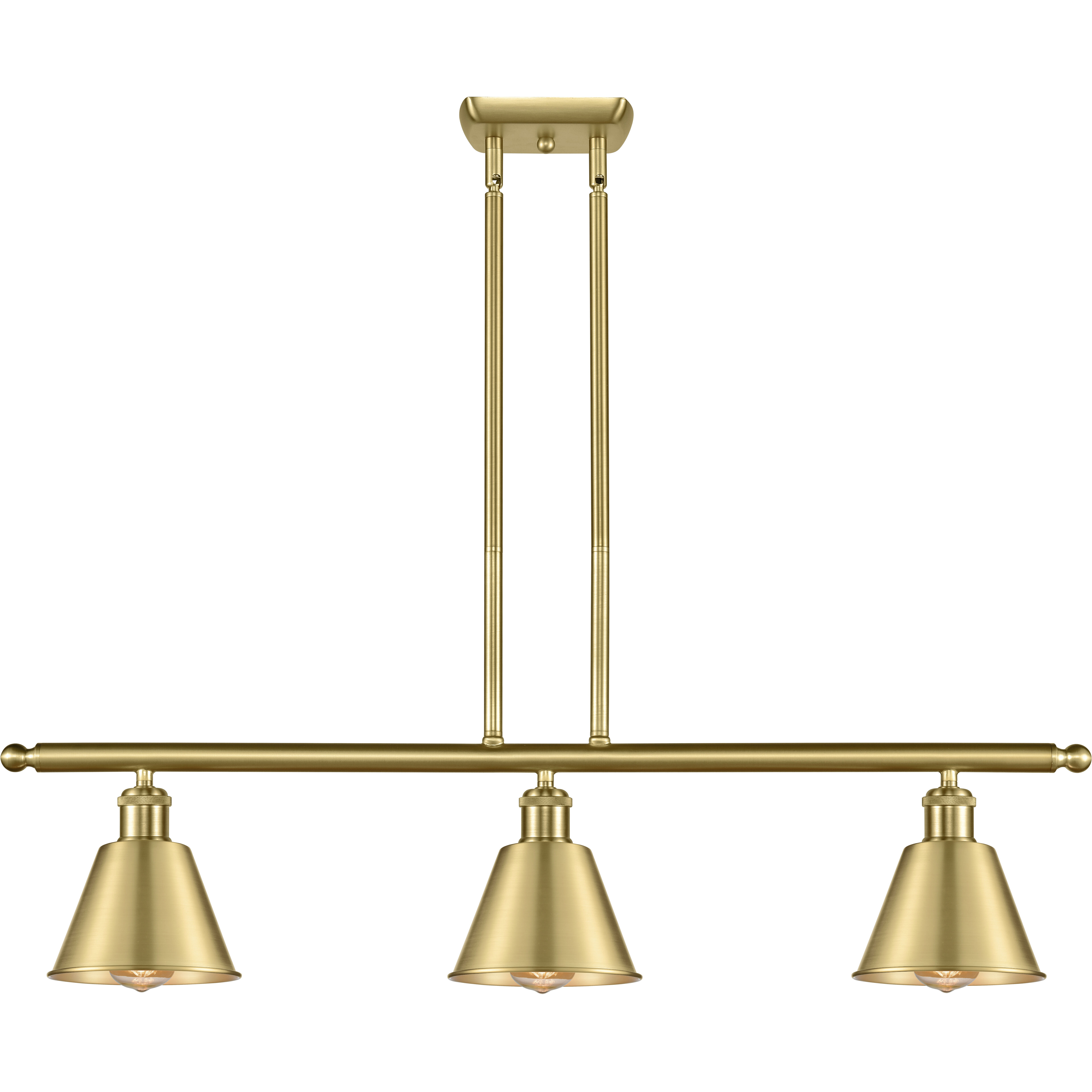 Ballston Smithfield LED 36 inch Satin Gold Island Light Ceiling Light, Ballston