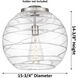Ballston Athens Deco Swirl 1 Light 15.75 inch Antique Brass Pendant Ceiling Light in Incandescent, Clear Deco Swirl