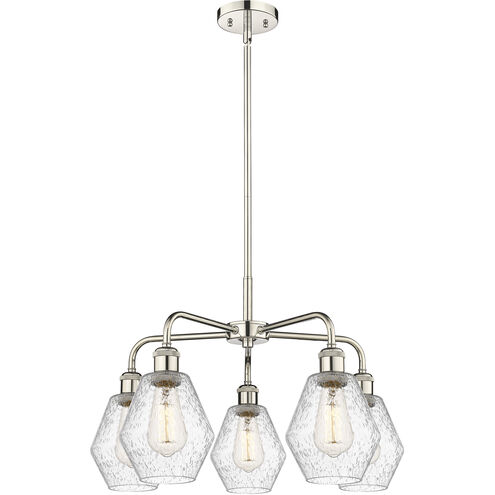 Cindyrella 5 Light 24 inch Polished Nickel and Seedy Chandelier Ceiling Light