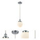 Ballston Beacon LED 6 inch Polished Chrome Mini Pendant Ceiling Light in Matte White Glass, Ballston