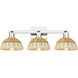 Natural Ballston Dome 3 Light 26.00 inch Bathroom Vanity Light