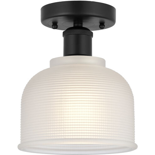 Dayton 1 Light 5.5 inch Matte Black Semi-Flush Mount Ceiling Light