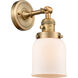 Franklin Restoration Small Bell LED 5 inch Brushed Brass Sconce Wall Light, Franklin Restoration