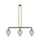 Franklin Restoration Geneseo 3 Light 38 inch Brushed Brass Island Light Ceiling Light, Franklin Restoration