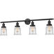 Franklin Restoration Canton 4 Light 42 inch Oil Rubbed Bronze Bath Vanity Light Wall Light in Seedy Glass, Franklin Restoration