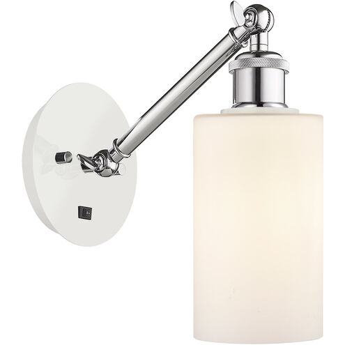 Ballston Clymer 1 Light 5 inch White and Polished Chrome Sconce Wall Light