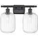 Ballston Preston 2 Light 16.75 inch Matte Black Bath Vanity Light Wall Light in Clear
