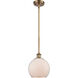 Ballston Farmhouse Chicken Wire LED 8 inch Brushed Brass Pendant Ceiling Light, Ballston