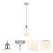 Ballston Clymer LED 4 inch White and Polished Chrome Pendant Ceiling Light in Matte White Glass, Ballston