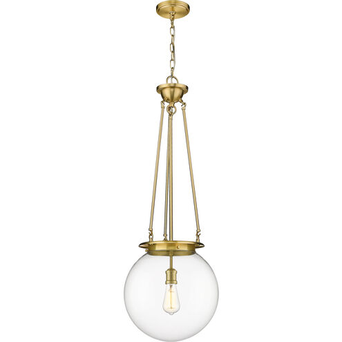 Beacon 1 Light 14 inch Satin Gold Pendant Ceiling Light