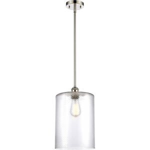 Ballston Large Cobbleskill 1 Light 9 inch Polished Nickel Pendant Ceiling Light in Clear Glass, Ballston