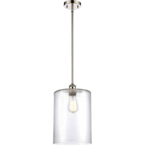 Ballston Large Cobbleskill 1 Light 9 inch Polished Nickel Pendant Ceiling Light in Clear Glass, Ballston