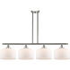 Ballston X-Large Bell LED 48 inch White and Polished Chrome Island Light Ceiling Light in Matte White Glass