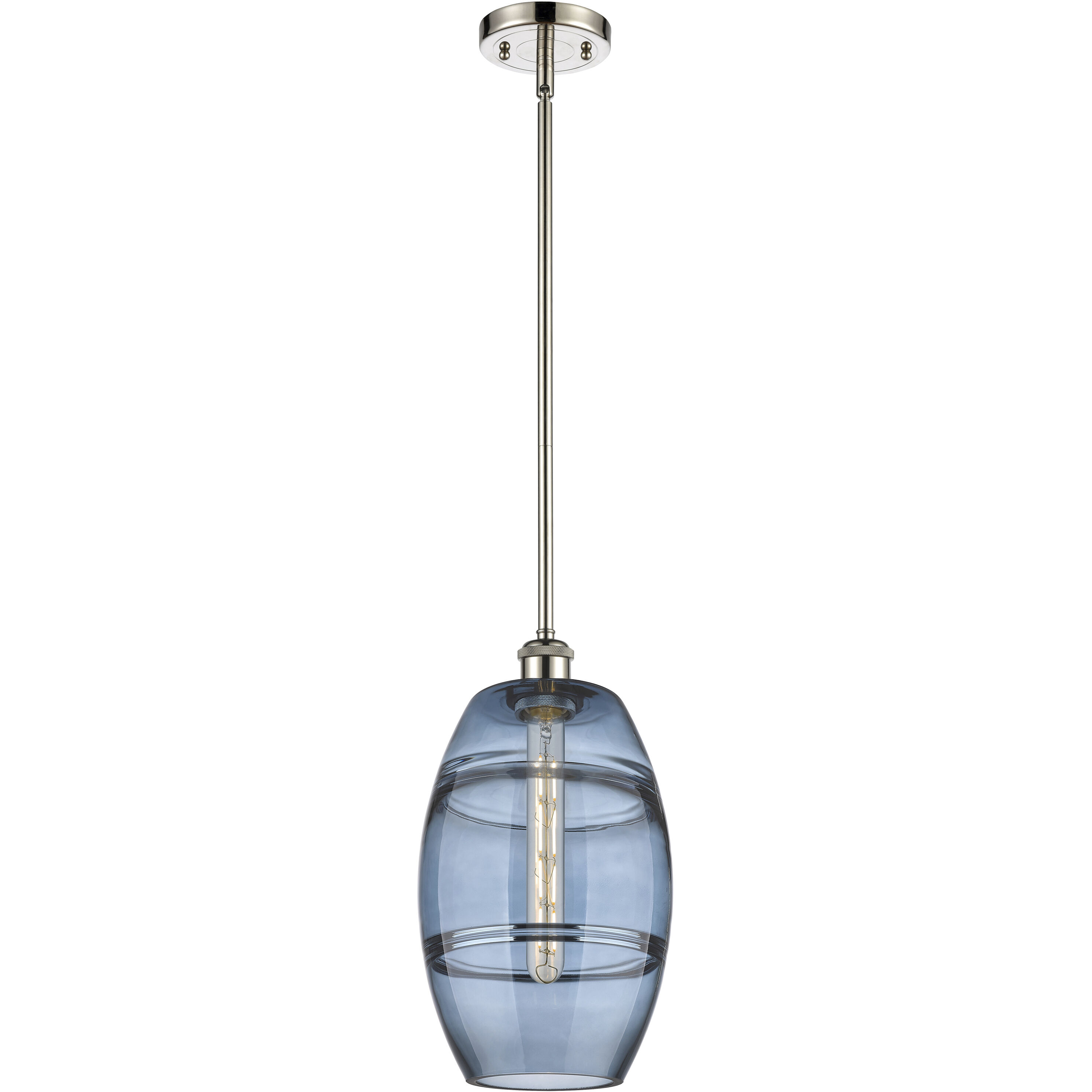 Ballston Vaz 1 Light 8 inch Polished Nickel Stem Hung Mini Pendant Ceiling Light