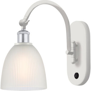 Ballston Castile 1 Light 6 inch White and Polished Chrome Sconce Wall Light