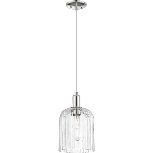 Downtown Urban Bridal Veil 1 Light 8 inch Polished Nickel Mini Pendant Ceiling Light in Clear