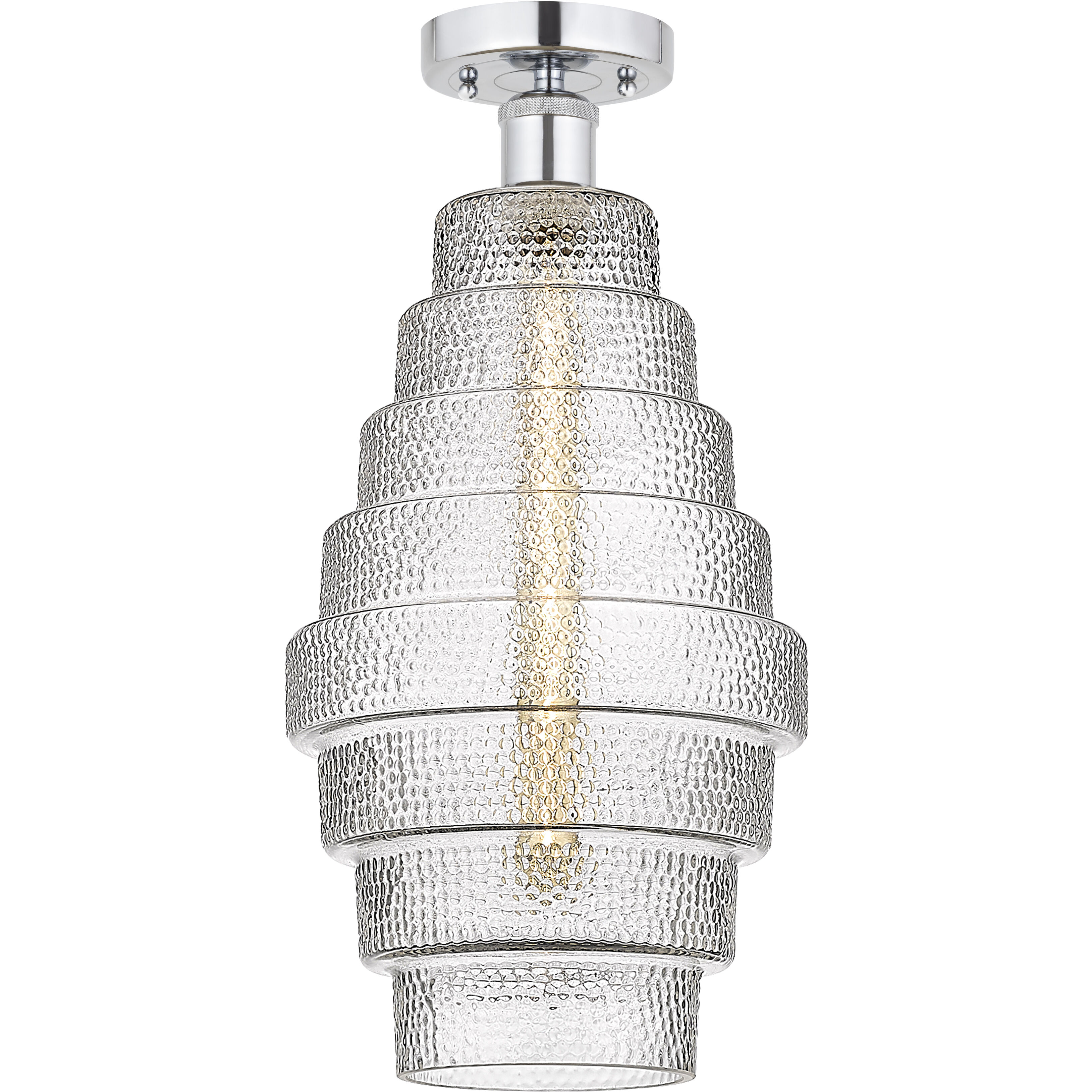 Edison Cascade 1 Light 8.00 inch Semi-Flush Mount