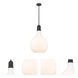Amherst 1 Light 15.75 inch Matte Black Pendant Ceiling Light in Matte White Glass