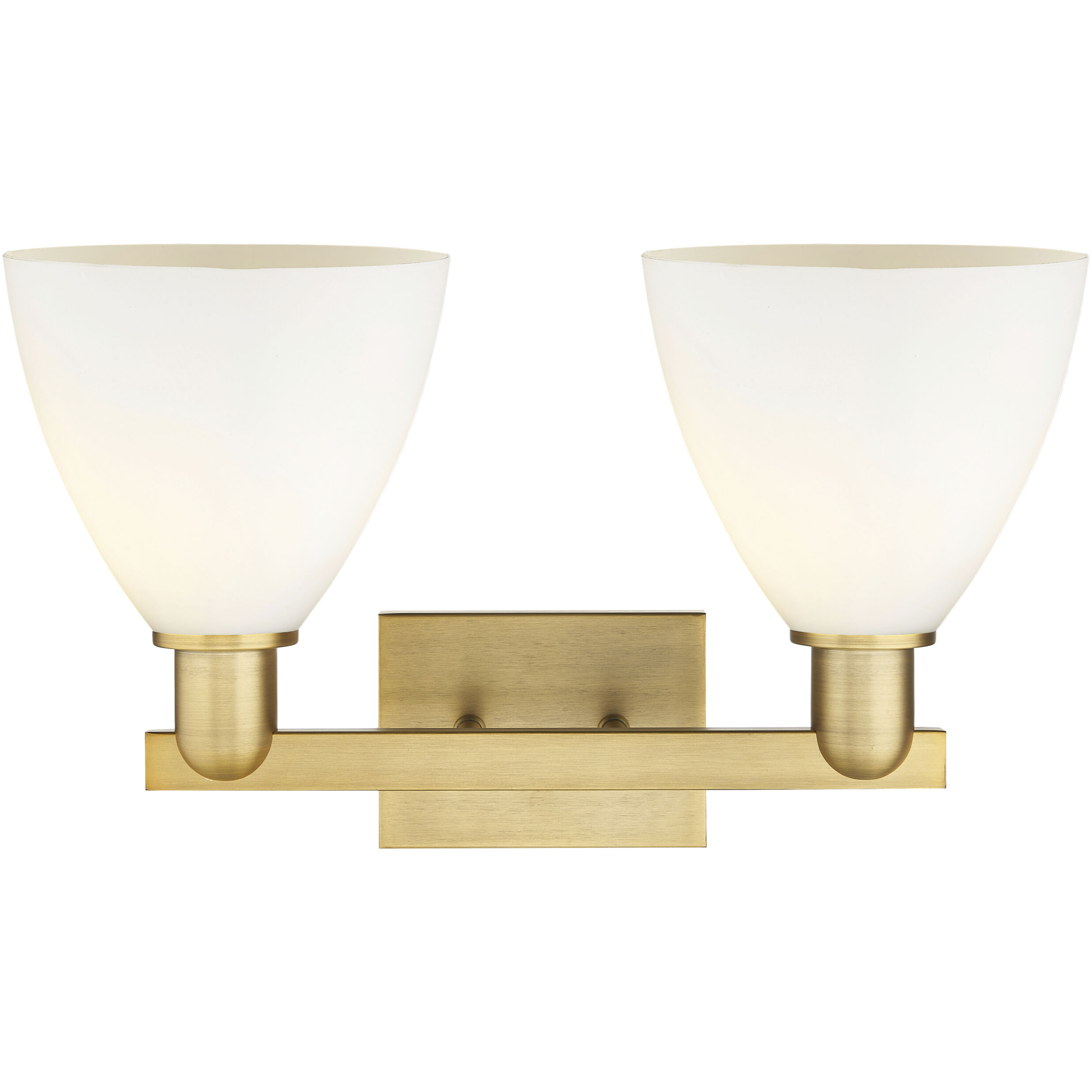 Arcadia Bristol 2 Light 19 inch Brushed Brass Bath Vanity Light Wall Light