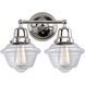 Aditi Small Oxford 2 Light 15.5 inch Polished Chrome Bath Vanity Light Wall Light, Aditi