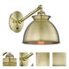 Adirondack 1 Light 8.13 inch Antique Brass Sconce Wall Light