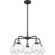 Waverly 5 Light 24 inch Black Antique Brass Chandelier Ceiling Light