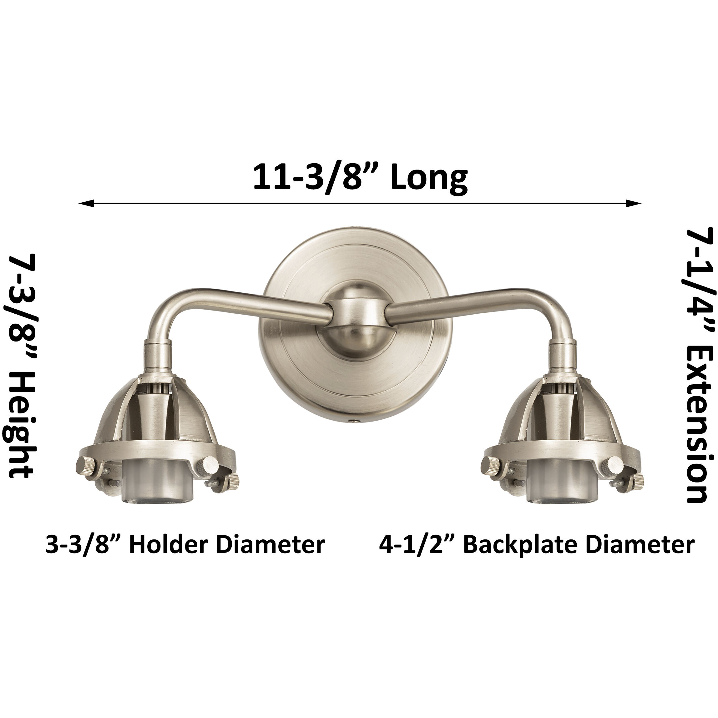 Nouveau 2 Dover LED 13 inch Black Polished Nickel Bath Vanity Light Wall Light in Matte White Glass