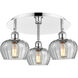 Fenton 3 Light 18.25 inch Polished Chrome Flush Mount Ceiling Light in Clear
