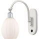 Ballston Eaton 1 Light 6 inch White and Polished Chrome Sconce Wall Light