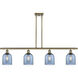 Ballston Bella 4 Light 48 inch Antique Brass Stem Hung Island Light Ceiling Light