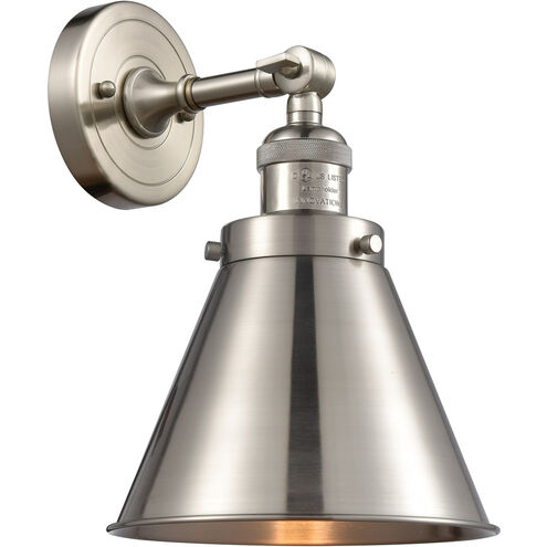 Franklin Restoration Appalachian 1 Light 8 inch Brushed Satin Nickel Sconce Wall Light, Franklin Restoration
