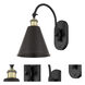 Ballston Cone 1 Light 8 inch Black Antique Brass Sconce Wall Light