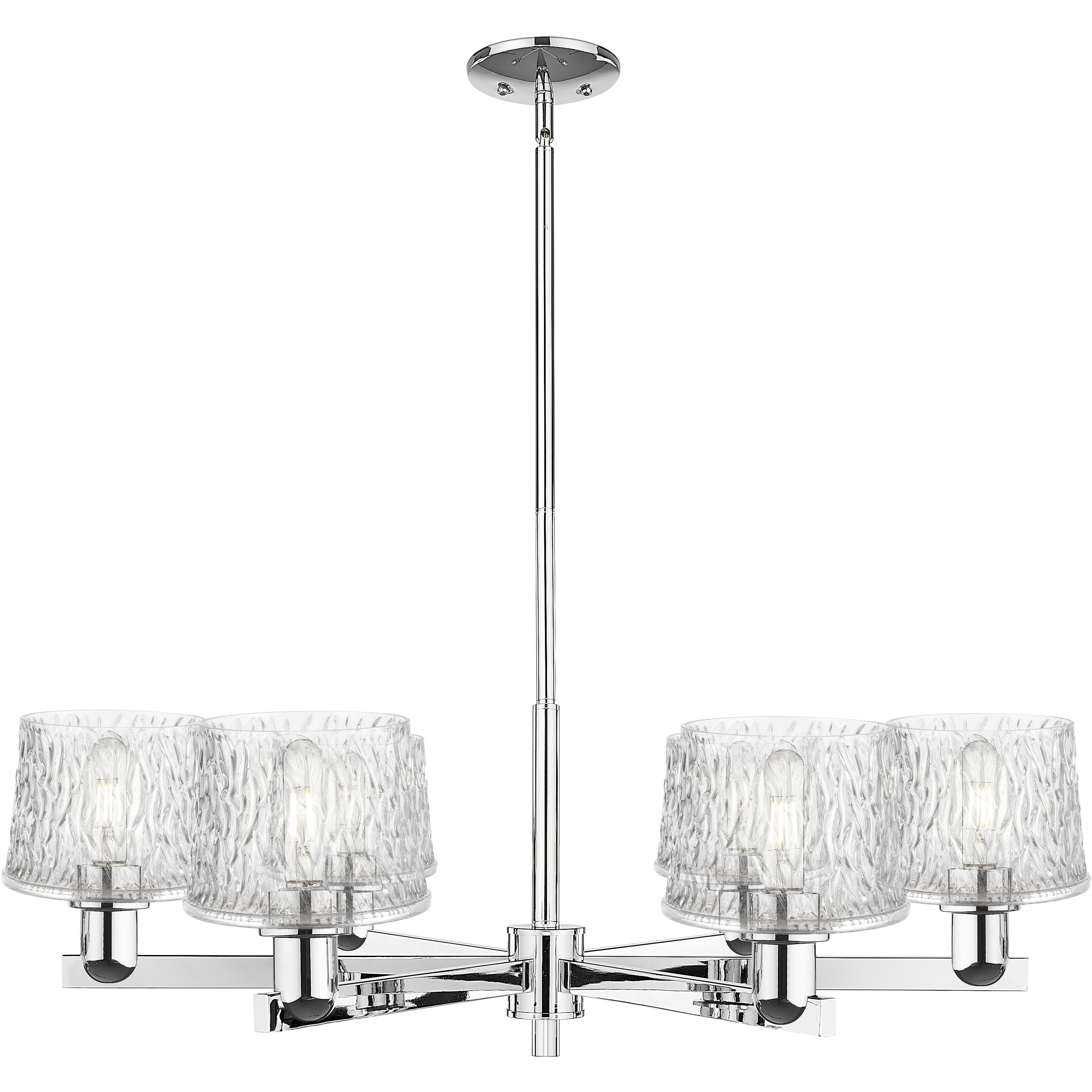 Arcadia Niagara 6 Light 36.25 inch Polished Chrome Chandelier Ceiling Light