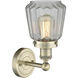 Chatham 1 Light 6.5 inch Antique Brass and Clear Sconce Wall Light