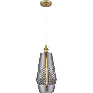 Edison Windham LED 7 inch Brushed Brass Mini Pendant Ceiling Light