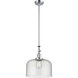 Franklin Restoration Bell LED 12 inch Polished Chrome Mini Pendant Ceiling Light in Seedy, Franklin Restoration