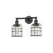 Franklin Restoration Small Bell Cage LED 16 inch Matte Black Bath Vanity Light Wall Light in Clear Glass, Franklin Restoration