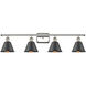 Ballston Smithfield 4 Light 36 inch Polished Nickel Bath Vanity Light Wall Light