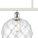 Ballston Large Farmhouse Rope LED 48 inch White and Polished Chrome Island Light Ceiling Light in Clear Glass with White Rope, Ballston