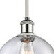 Ballston Athens LED 8 inch White and Polished Chrome Pendant Ceiling Light, Ballston