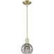 Arcadia Rochester 1 Light 5.88 inch Antique Brass Mini Pendant Ceiling Light
