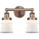 Canton 2 Light 14.25 inch Antique Copper Bath Vanity Light Wall Light in Matte White