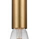 Ballston Edison LED 3.75 inch Brushed Brass Mini Pendant Ceiling Light