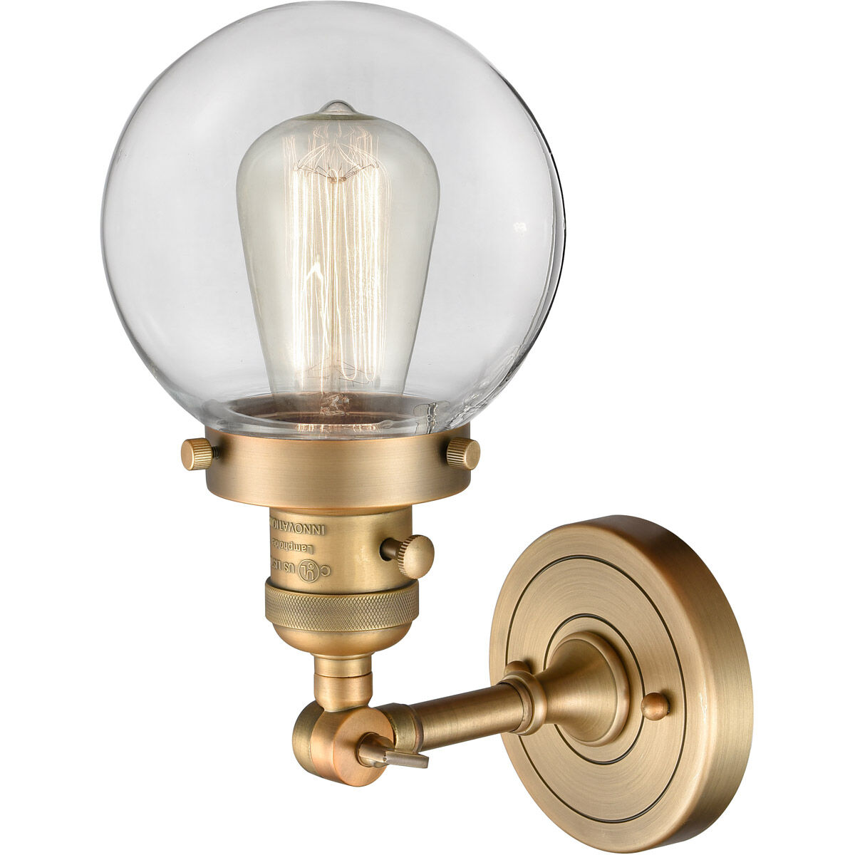 Franklin Restoration Beacon LED 6 inch Brushed Brass Sconce Wall Light, Franklin Restoration