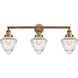 Franklin Restoration Bullet 3 Light 34 inch Brushed Brass Bath Vanity Light Wall Light